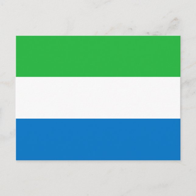 Sierra Leone Flag Postcard (Front)