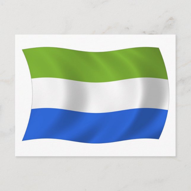 Sierra Leone Flag Postcard (Front)