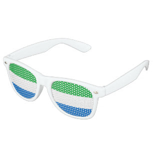 Sierra Leone Flag Retro Sunglasses