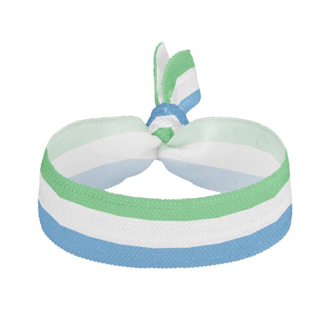 Sierra Leone Flag Ribbon Hair Tie (Front)