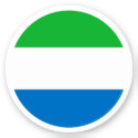 Sierra Leone Flag Round Sticker
