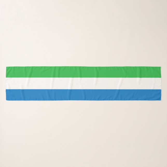 Sierra Leone Flag Scarf (Front (Horizontal))