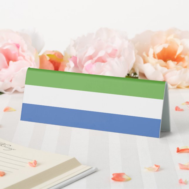 Sierra Leone flag Table Tent (In SItu (Wedding))