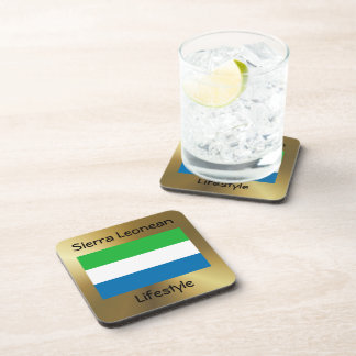 Sierra Leone Flag+Text Coaster