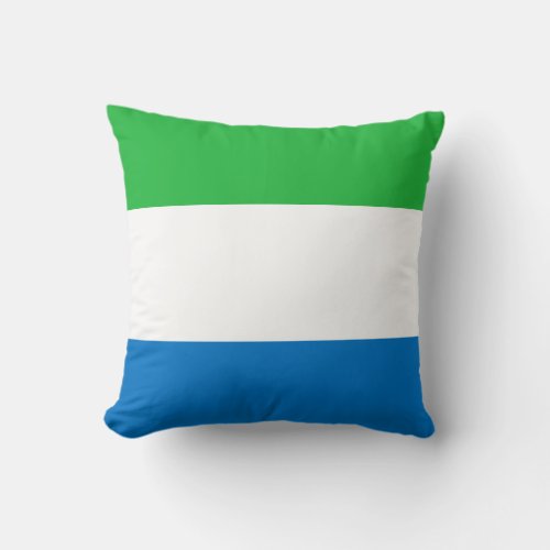 Sierra Leone Flag Throw Pillow