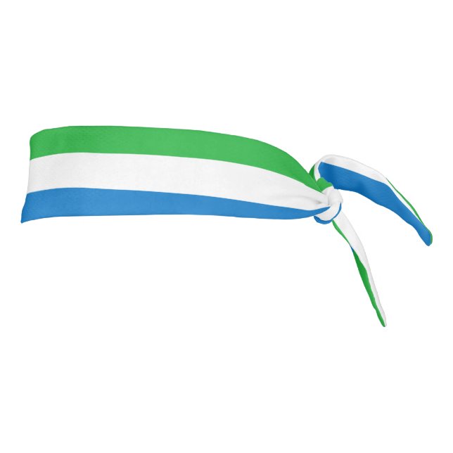 Sierra Leone Flag Tie Headband (Rotate 90)