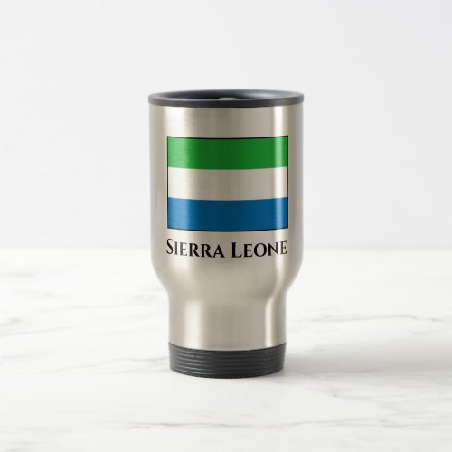 Sierra Leone Flag Travel Mug