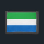 Sierra Leone Flag Wallet<br><div class="desc">The flag of Sierra Leone on the front of this wallet will evoke Sierra Leonean memories every time it is pulled from the pocket.</div>