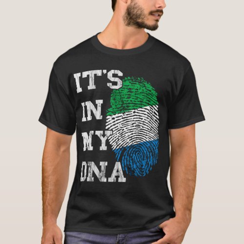 Sierra Leone It_s In My DNA Siera Leonean Thumbmar T_Shirt