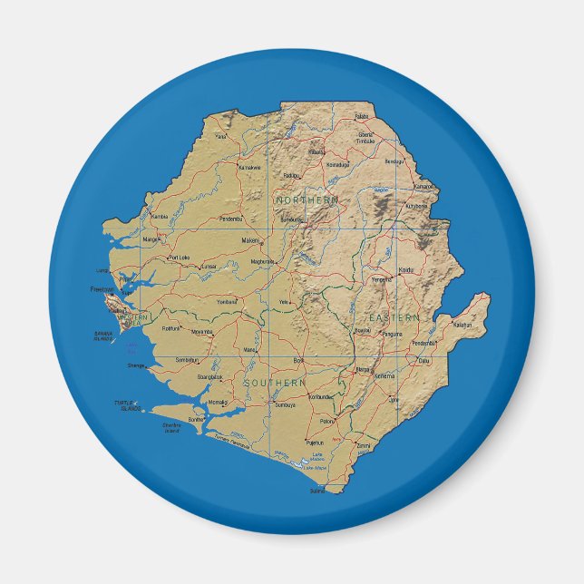 Sierra Leone Map Magnet (Front)