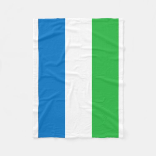 Sierra Leone National World Flag Fleece Blanket