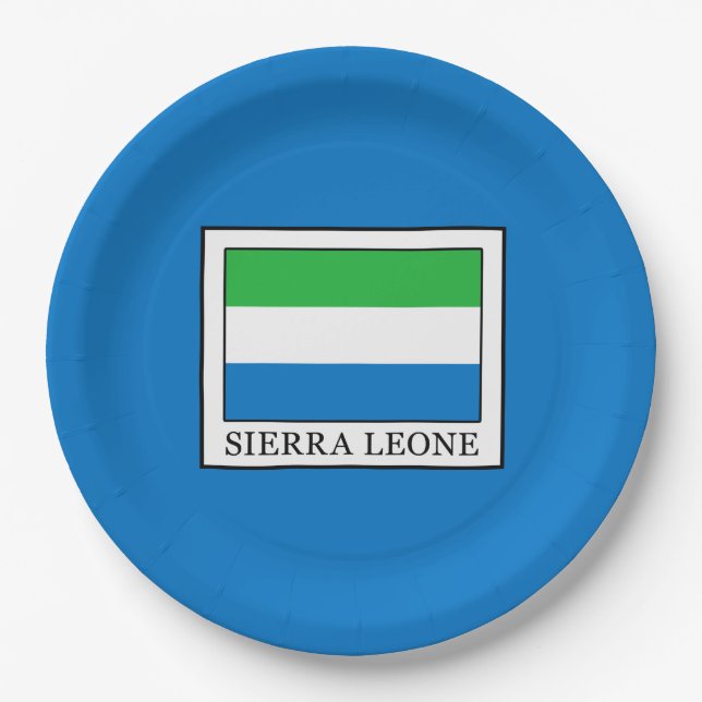 Sierra Leone Paper Plates (Front)