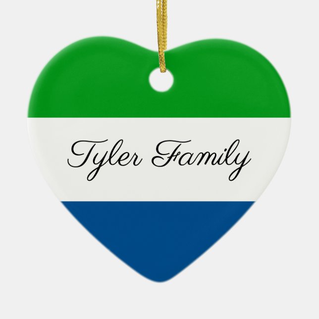 Sierra Leone| Personalized Christmas Ornament (Front)