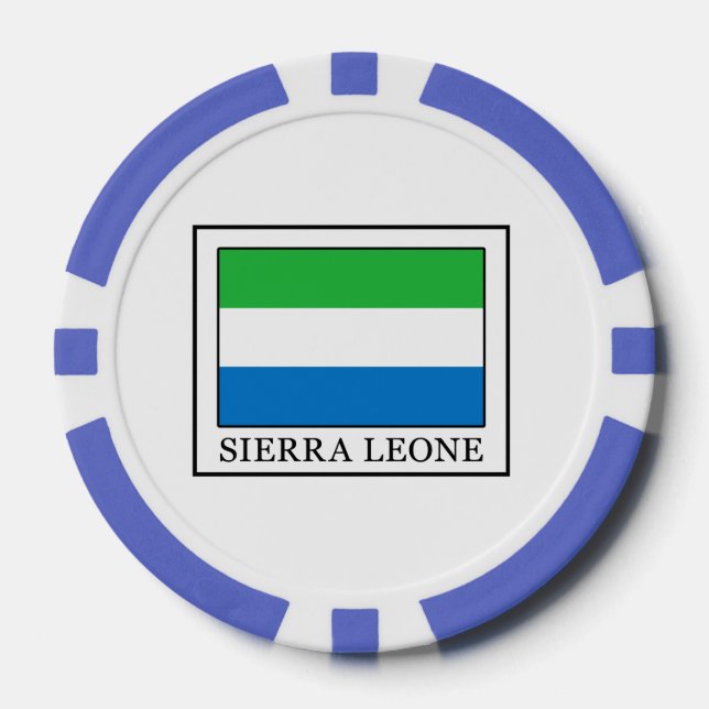 Sierra Leone Poker Chips (Front)