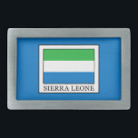 Sierra Leone Rectangular Belt Buckle<br><div class="desc">Sierra Leone</div>