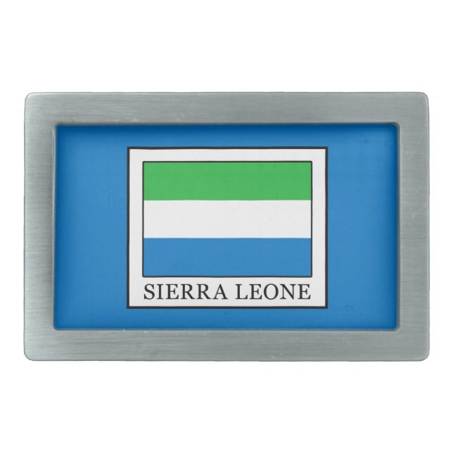 Sierra Leone Rectangular Belt Buckle (Front)