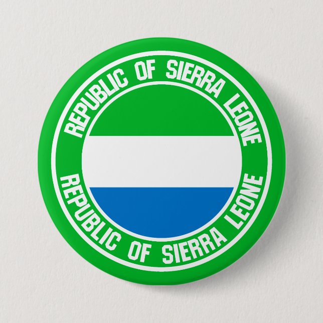 Sierra Leone Round Emblem Button (Front)
