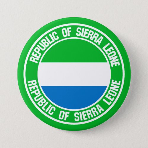 Sierra Leone Round Emblem Button