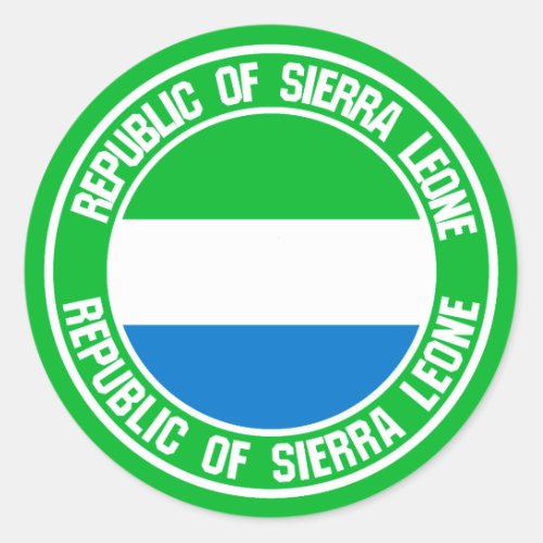 Sierra Leone Round Emblem Classic Round Sticker