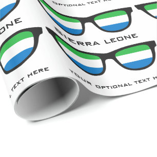 Sierra Leone Shades custom text & color gift wrap