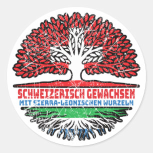 Sierra Leone Sierra Leonean Swiss Switzerland Classic Round Sticker