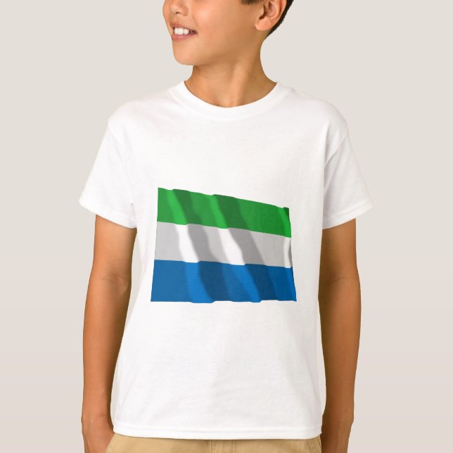Sierra Leone Waving Flag T-Shirt (Front)