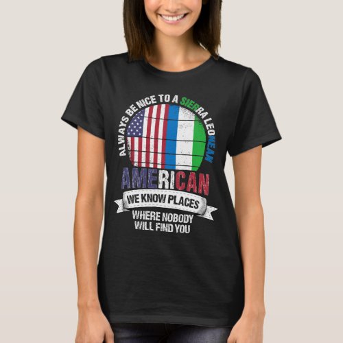 Sierra Leonean American know Places Leone Flag T_Shirt
