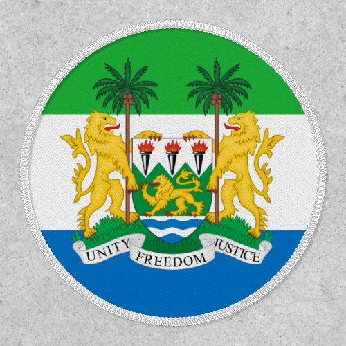 Sierra Leonean Flag  Coat of Arms Sierra Leone Patch
