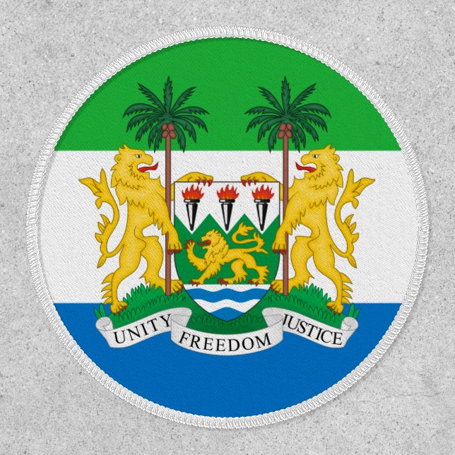 Sierra Leonean Flag & Coat of Arms, Sierra Leone Patch (Front)