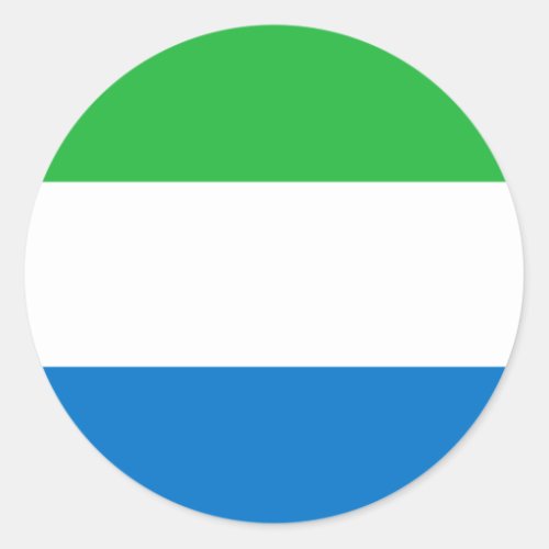 Sierra Leonean Flag Flag of Sierra Leone Classic Round Sticker