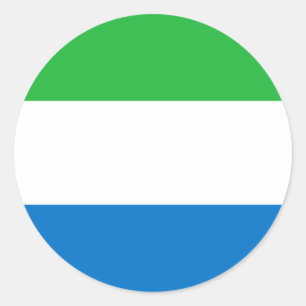 Sierra Leonean Flag, Flag of Sierra Leone Classic Round Sticker