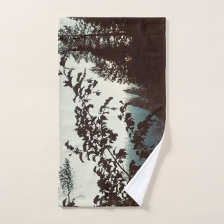 Sierra mountain forest hand towel