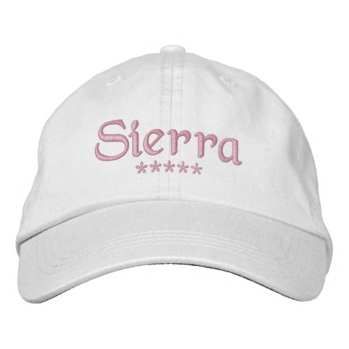Sierra Name Embroidered Baseball Cap
