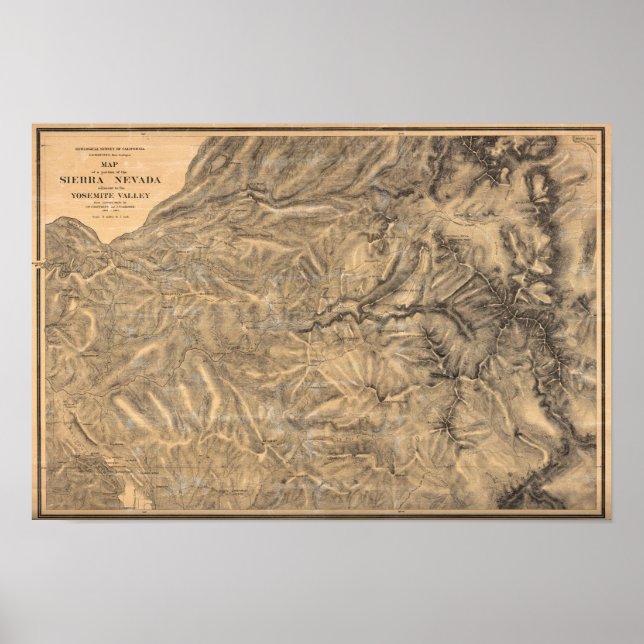 Sierra Nevada adjacent to the Yosemite Valley Poster (Front)