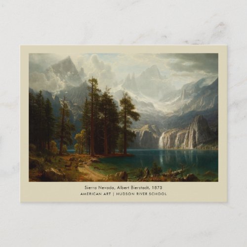 Sierra Nevada Albert Bierstadt Landscape Fine Art Postcard