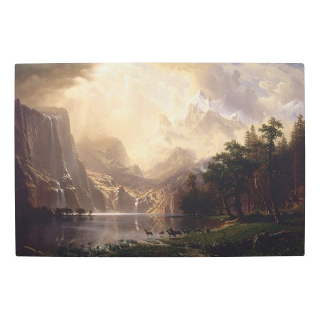Sierra Nevada California Landscape Nature Painting Metal Print (Front)