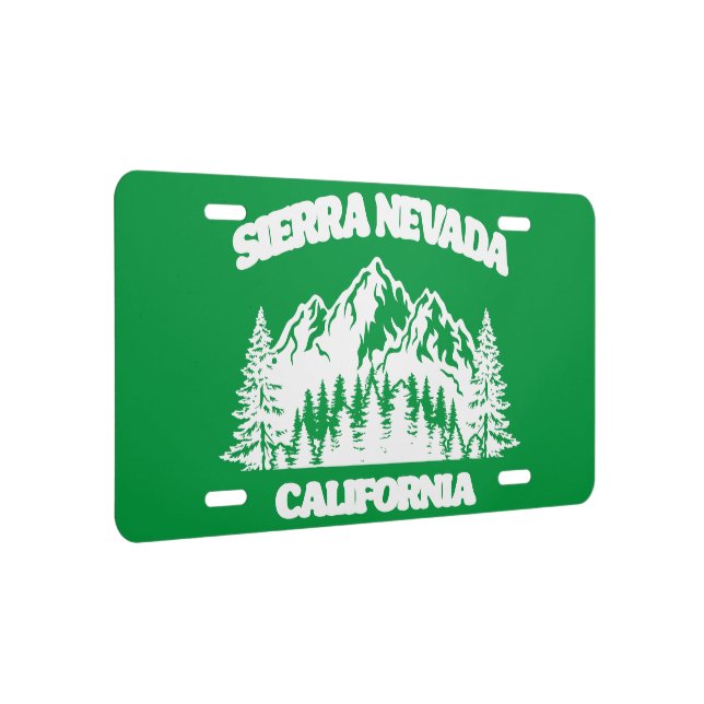 Sierra Nevada California License Plate (Right)