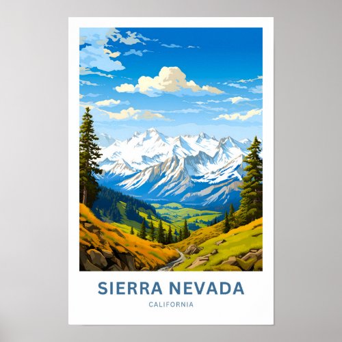 Sierra Nevada California Travel Print