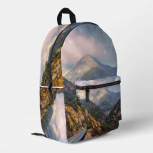 Sierra Nevada Mountain Road Scenic Road Photo Printed Backpack