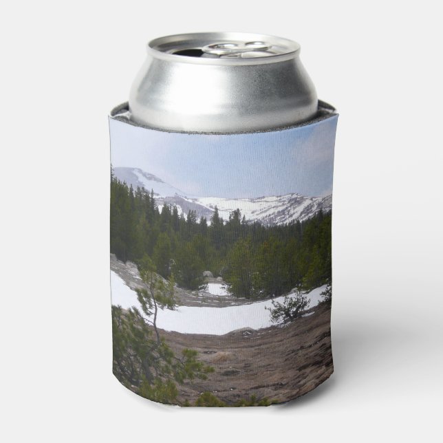 Sierra Nevada Mountains and Snow at Yosemite Can Cooler (Can Front)