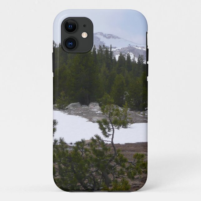 Sierra Nevada Mountains and Snow at Yosemite Case-Mate iPhone Case (Back)
