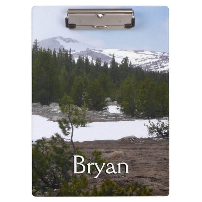 Sierra Nevada Mountains and Snow at Yosemite Clipboard (Front)