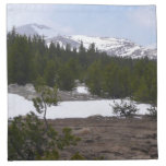 Sierra Nevada Mountains and Snow at Yosemite Cloth Napkin