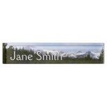 Sierra Nevada Mountains and Snow at Yosemite Desk Name Plate