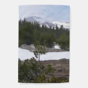 Sierra Nevada Mountains and Snow at Yosemite Garden Flag
