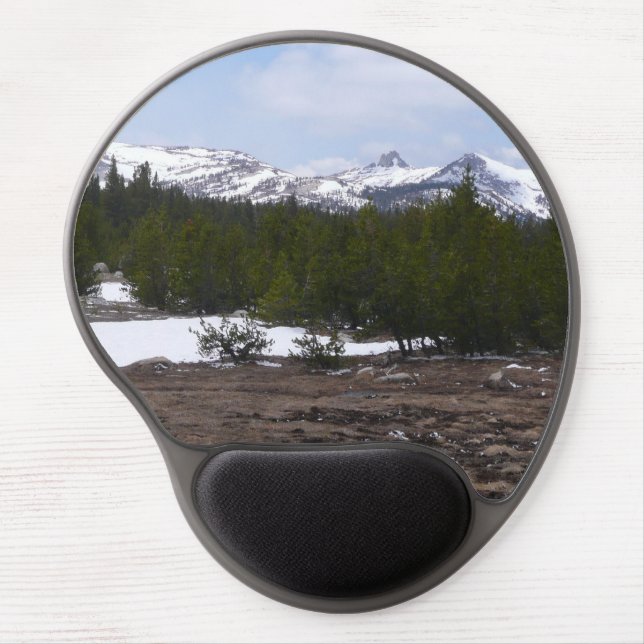 Sierra Nevada Mountains and Snow at Yosemite Gel Mouse Pad (Front)