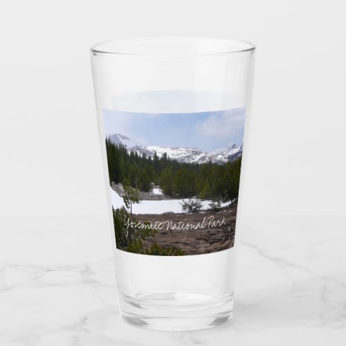 Sierra Nevada Mountains and Snow at Yosemite Glass