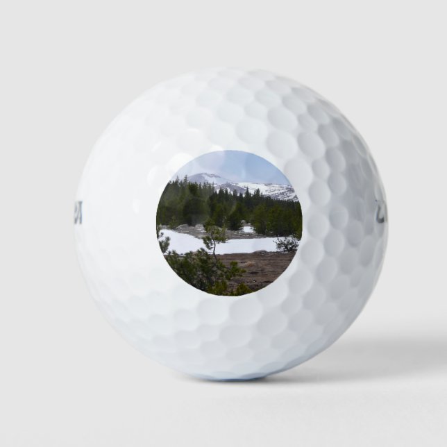 Sierra Nevada Mountains and Snow at Yosemite Golf Balls (Front)