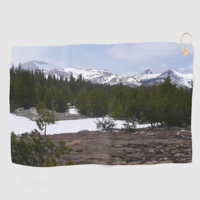 Sierra Nevada Mountains and Snow at Yosemite Golf Towel (Horizontal)