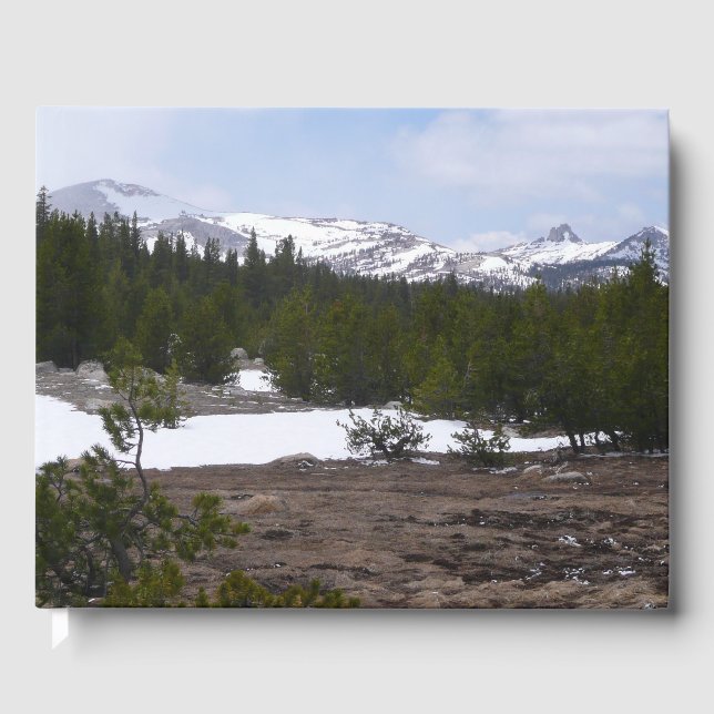 Sierra Nevada Mountains and Snow at Yosemite Guest Book (Front)